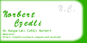 norbert czedli business card